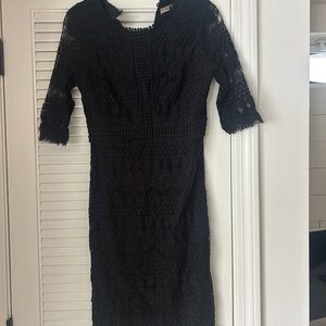 Darling Black Lace Long Sleeve Dress